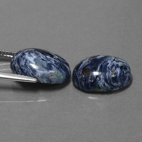 Pedras preciosas de pietersita multicolorido natural de 9,79 ct, corte oval, opaco