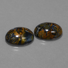 Pedras preciosas de pietersita multicolorido natural de 9,26 ct, corte oval, opaco