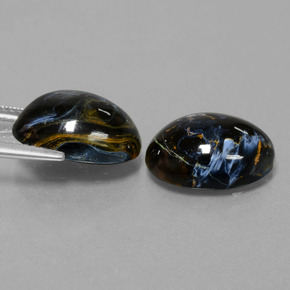 Pedras preciosas de pietersita multicolorido natural de 11,20 ct, corte oval, opaco