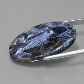 Pietersita multicolorido natural 17,56ct, corte oval, opaco