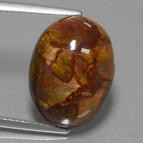 Pietersite Multicolorido Natural 8.30ct, Corte Oval, Opaco