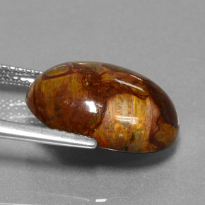 Pietersite Multicolorido Natural 8.30ct, Corte Oval, Opaco