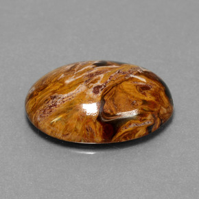 Pietersita multicolorido natural 6,54ct, corte oval, opaco