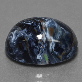 Pietersita multicolorido natural 5,89ct, corte oval, opaco