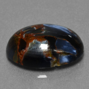 Pietersita multicolorido natural 4,81ct, corte oval, opaco
