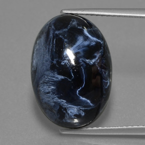 Pietersita multicolorido natural 15,74ct, corte oval, opaco