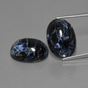 Pedras preciosas de pietersita multicolorido natural de  ct, corte oval, opaco