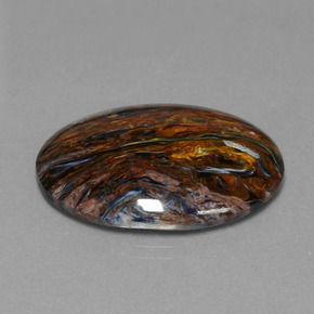 Pietersite Multicolorido Natural 24.57ct, Corte Oval, Opaco