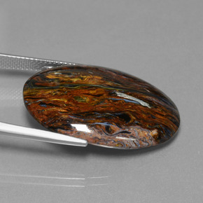 Pietersite Multicolorido Natural 24.57ct, Corte Oval, Opaco