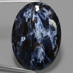Pietersita multicolorido natural 27,49ct, corte oval, opaco