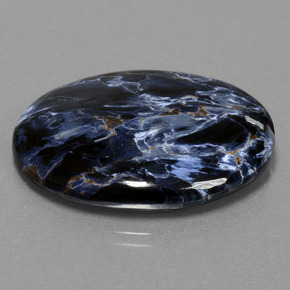 Pietersita multicolorido natural 27,49ct, corte oval, opaco