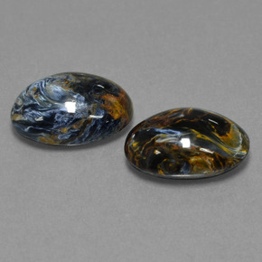 Pedras preciosas de pietersita multicolorido natural de 10,63 ct, corte oval, opaco