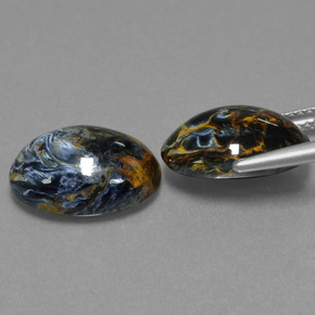 Pedras preciosas de pietersita multicolorido natural de 10,63 ct, corte oval, opaco