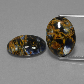 Pedras preciosas de pietersita multicolorido natural de  ct, corte oval, opaco