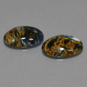 Pedras preciosas de pietersita multicolorido natural de  ct, corte oval, opaco