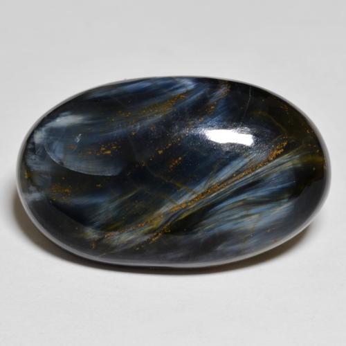 Pietersita multicolorido natural 19,36ct, corte oval, opaco