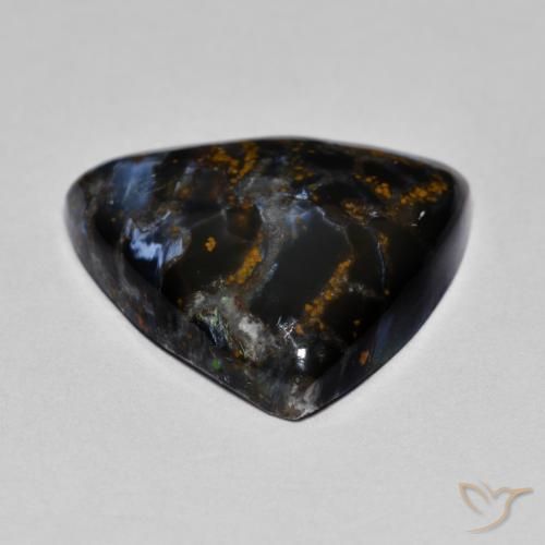Pietersita multicolorido natural 8,33ct, trillion, opaco