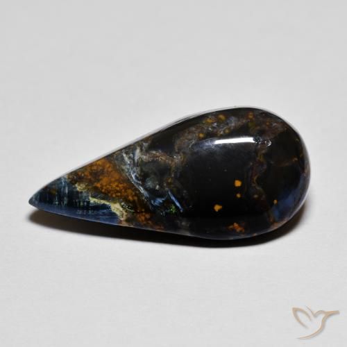 5.22ct Natural Multicolorido Pietersite, Formato de pêra, Opaco