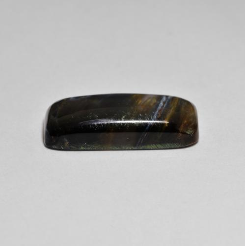 Pietersita multicolorido natural 5,68ct, almofada cortada, opaco