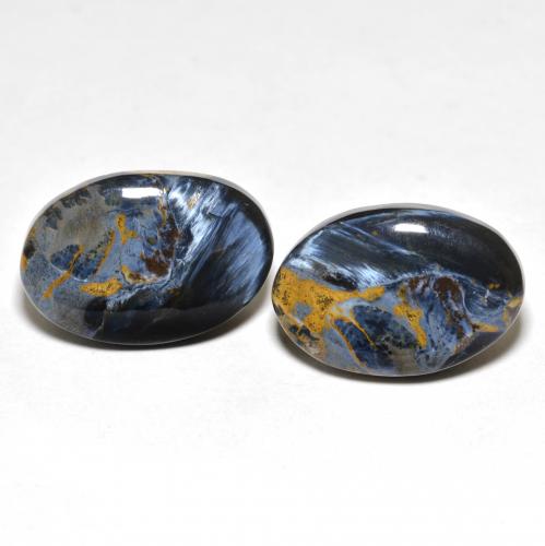 Pedras preciosas de pietersita multicolorido natural de 12,73 ct, corte oval, opaco