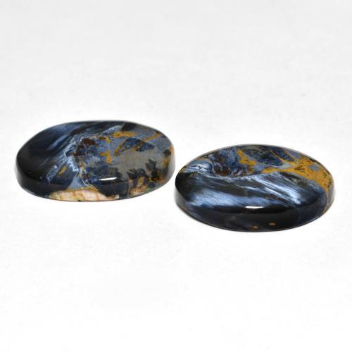 Pedras preciosas de pietersita multicolorido natural de 12,73 ct, corte oval, opaco