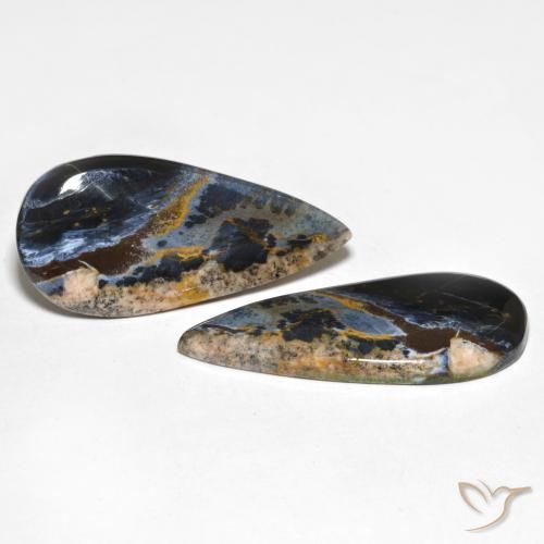 Pedras preciosas de Pietersite Multicolorido natural de 25.47 ct, Formato de pêra, Opaco