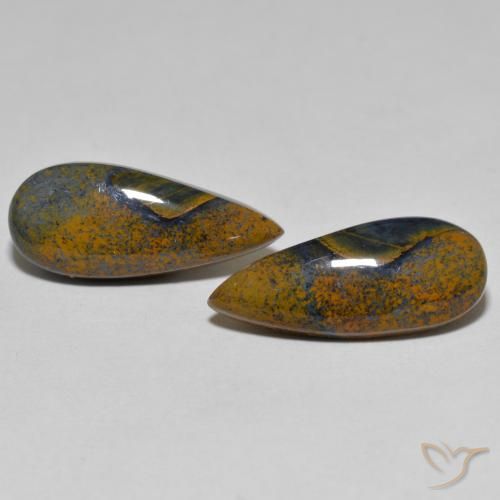 8.34ctw Natural Multicolorido Pietersite, Formato de pêra, Opaco
