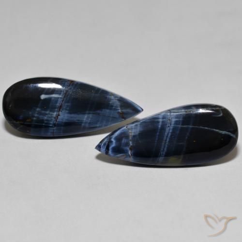 14.98ctw Natural Multicolorido Pietersite, Formato de pêra, Opaco