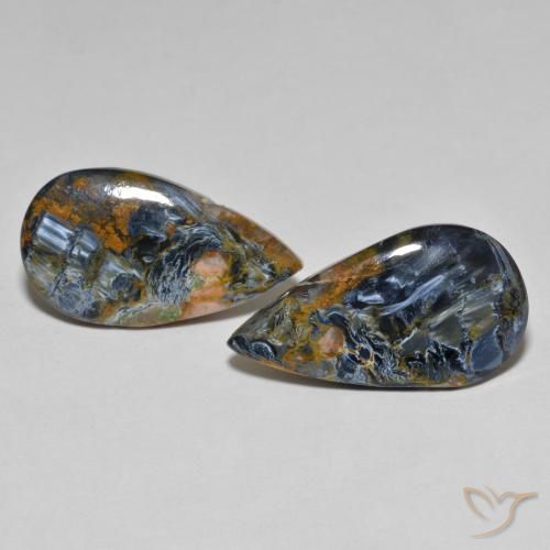 13.64ctw Natural Multicolorido Pietersite, Formato de pêra, Opaco