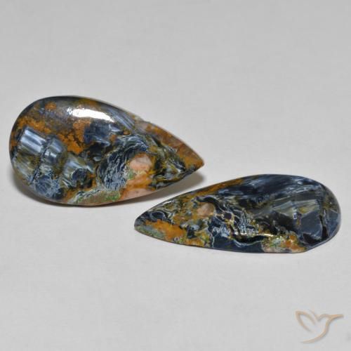 Pedras preciosas de Pietersite Multicolorido natural de 13.64 ct, Formato de pêra, Opaco