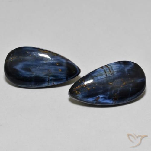 11.62ctw Natural Multicolorido Pietersite, Formato de pêra, Opaco