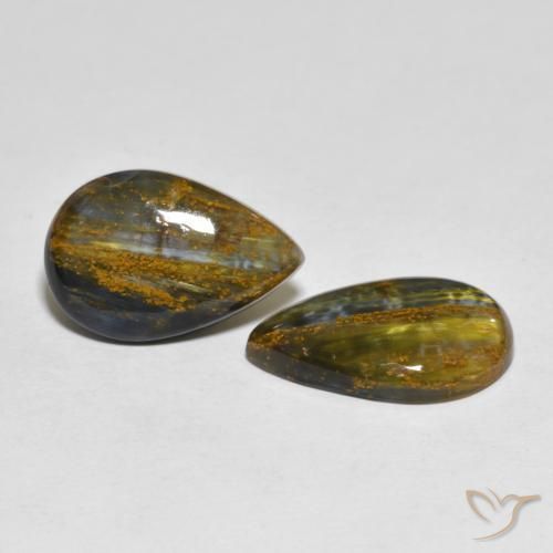 Pedras preciosas de Pietersite Multicolorido natural de 10.97 ct, Formato de pêra, Opaco