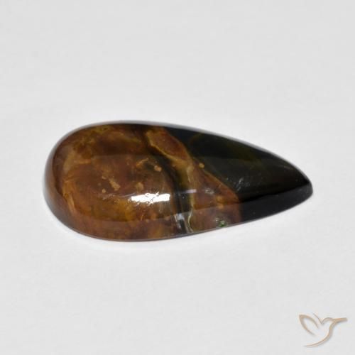 Pietersite Multicolorido Natural 5.13ct, Formato de pêra, Opaco