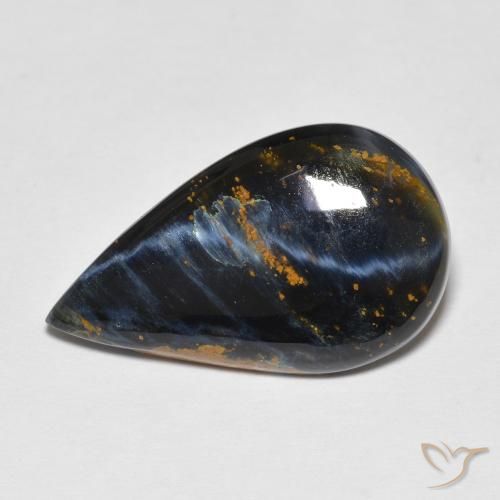 5.93ct Natural Multicolorido Pietersite, Formato de pêra, Opaco