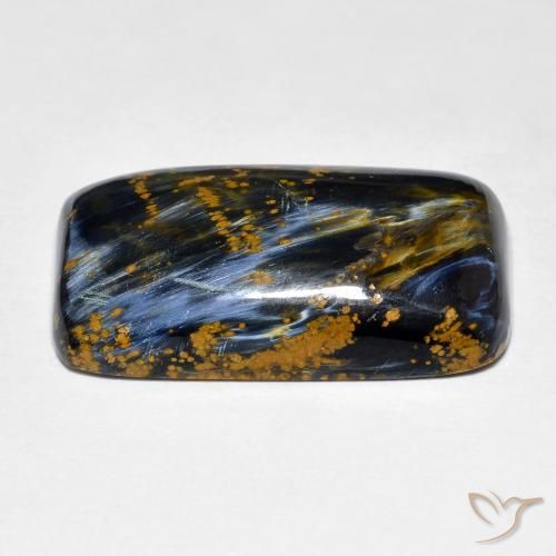Pietersita multicolorido natural 14,99ct, almofada cortada, opaco