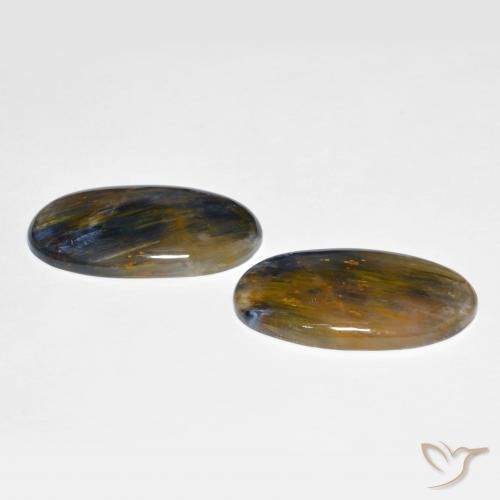 Pedras preciosas de Pietersite Multicolorido natural de 22.72 ct, oval, Opaco