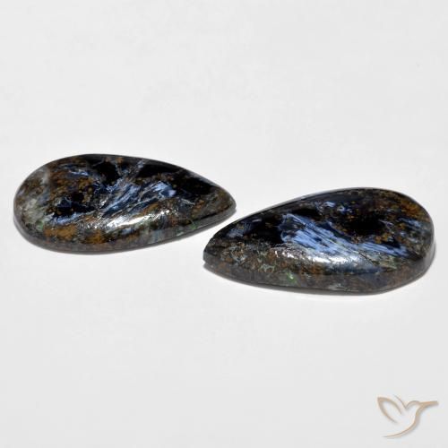 Pedras preciosas de Pietersite Multicolorido natural de 14.24 ct, Formato de pêra, Opaco