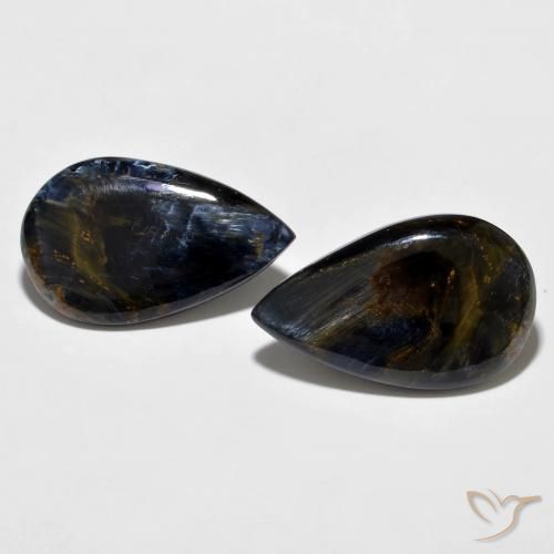 16.86ctw Natural Multicolorido Pietersite, Formato de pêra, Opaco
