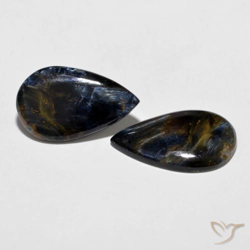 Pedras preciosas de Pietersite Multicolorido natural de 16.86 ct, Formato de pêra, Opaco