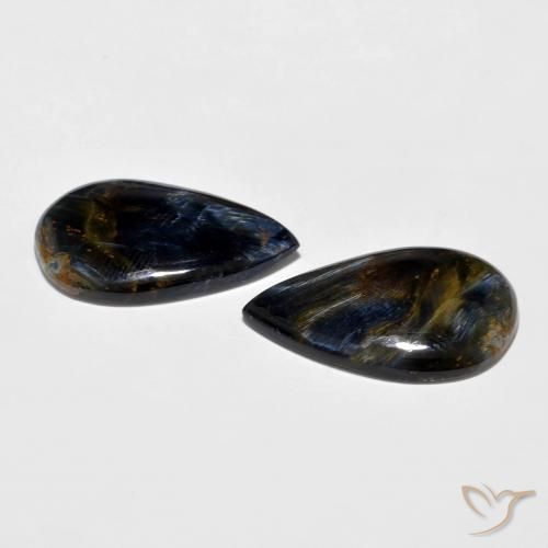 Pedras preciosas de Pietersite Multicolorido natural de 16.86 ct, Formato de pêra, Opaco