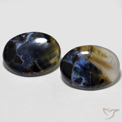 37.88ctw Natural Multicolorido Pietersite, oval, Translúcido