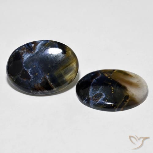 Pedras preciosas de Pietersite Multicolorido natural de 37.88 ct, oval, Translúcido