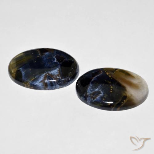 Pedras preciosas de Pietersite Multicolorido natural de 37.88 ct, oval, Translúcido