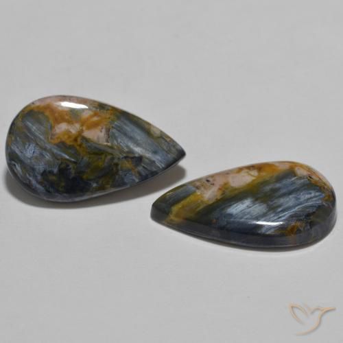 Pedras preciosas de Pietersite Multicolorido natural de 11.31 ct, Formato de pêra, Opaco