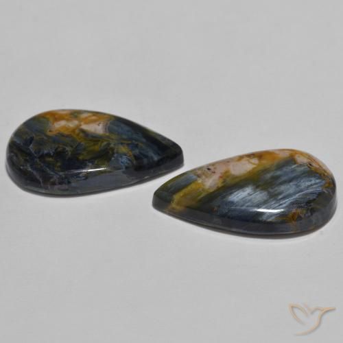 Pedras preciosas de Pietersite Multicolorido natural de 11.31 ct, Formato de pêra, Opaco
