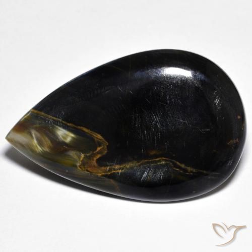 27.85ct Natural Multicolorido Pietersite, Formato de pêra, Opaco
