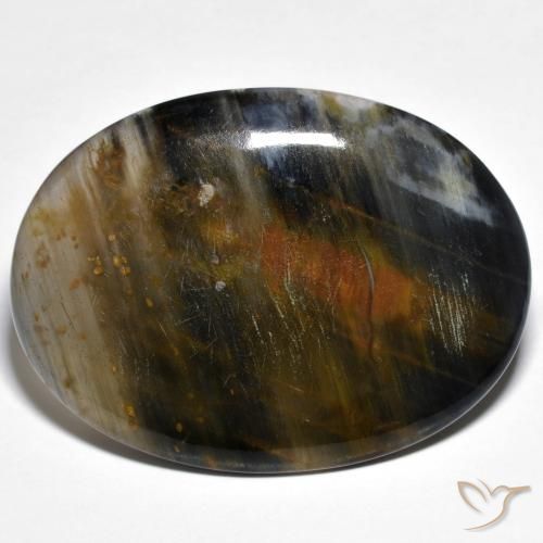 34.77ct Natural Multicolorido Pietersite, oval, Translúcido