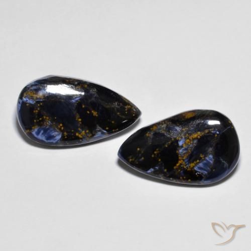 12.05ctw Natural Multicolorido Pietersite, Formato de pêra, Opaco