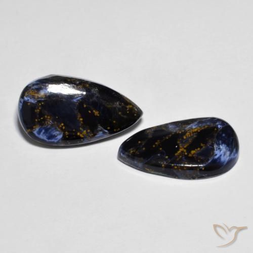 Pedras preciosas de Pietersite Multicolorido natural de 12.05 ct, Formato de pêra, Opaco