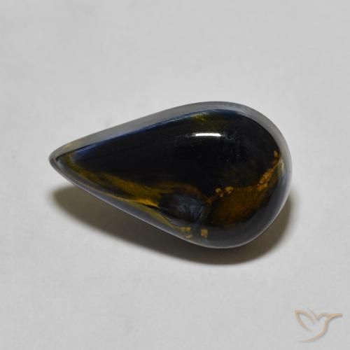 3.92ct Natural Multicolorido Pietersite, Formato de pêra, Opaco